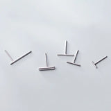 925 Sterling Silver Geometry Stud Earrings Minimalist Fine Jewelry