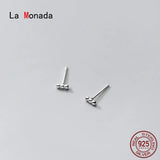 925 Silver Ball Stud Earrings for Women Girls Jewelry