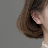 925 Silver Daisy Flower Stud Earrings for Women