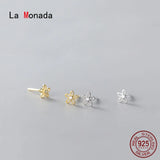 925 Silver Flower Stud Earrings for Women Girls
