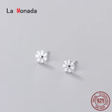 925 Sterling Silver Seven Flower Women's Stud Earrings