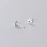 925 Sterling Silver Seven Flower Women's Stud Earrings