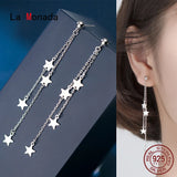 925 Silver Star Hanging Women's Stud Earrings