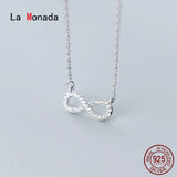 925 Silver Chains Necklace with Eight Pendant for Women