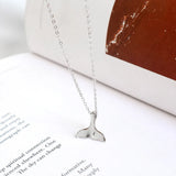 925 Silver Chains Dolphin Pendant Necklace For Women