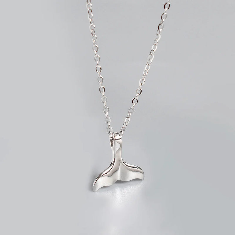 925 Silver Chains Dolphin Pendant Necklace For Women