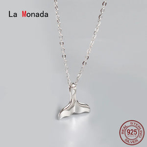 925 Silver Chains Dolphin Pendant Necklace For Women