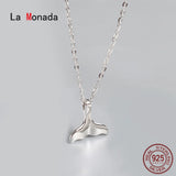 925 Silver Chains Dolphin Pendant Necklace For Women