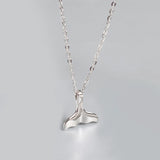 925 Silver Chains Dolphin Pendant Necklace For Women