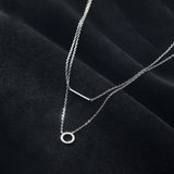 Silver Circle Pendant Necklace 925 Silver Chains Fine Jewelry For Women