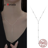 925 Silver Chains Woman On Neck Minimalist Chain Pendant Fine Jewelry