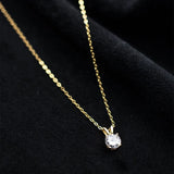 Monada Women's 925 Silver Zircon Pendant Necklace
