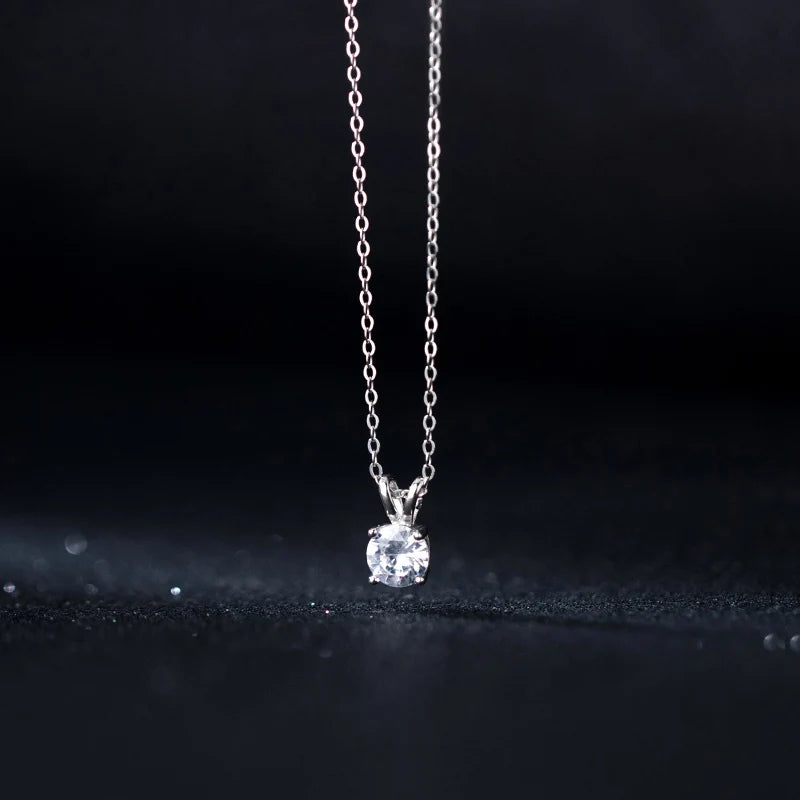 Monada Women's 925 Silver Zircon Pendant Necklace