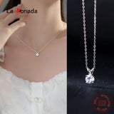 Monada Women's 925 Silver Zircon Pendant Necklace