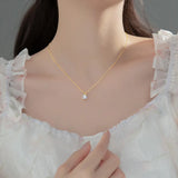 Monada Women's 925 Silver Zircon Pendant Necklace