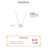 925 Silver Chains Heart Interlock Pendant Necklace