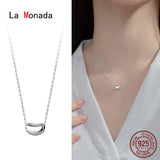 925 Silver Chains Necklace with Small Beans Pendant