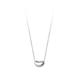 925 Silver Chains Necklace with Small Beans Pendant