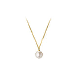 925 Silver Chains Necklace with Pearl Pendant