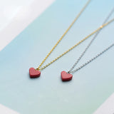 Women's Necklace 925 Silver Chains Red Heart Fine Jewelry