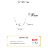 925 Silver Chains Wave Pendant Necklace for Women