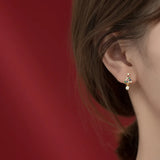Colorful Christmas Tree 925 Silver Earrings for Women