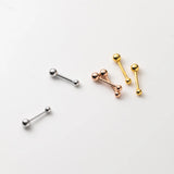 925 Silver Stud Earrings For Women Girls Small Ball Nut Screw