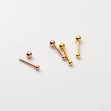 925 Silver Stud Earrings For Women Girls Small Ball Nut Screw