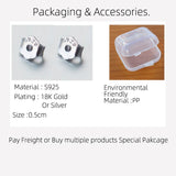 Small Hollow Heart 925 Silver Earrings for Women