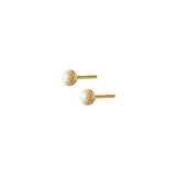 Round Opal Ear Piercing 925 Silver Earrings For Women