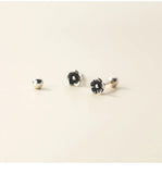 925 Silver Small Screw Earrings Retro Flower Nut Girls