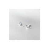 Silver 999 Ear Piercing Earrings, Zircon Studs