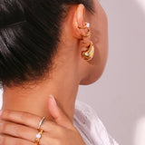 Colorful Zircon Pearl Water Drop Earrings