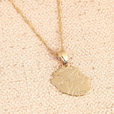 Reunion Island Map Pendant Necklace Map Jewelry