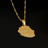 Reunion Island Map Pendant Necklace Reunion Island Jewelry