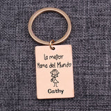 Best Mom Ever Keychain Personalized Mother's Gift Name Keyring