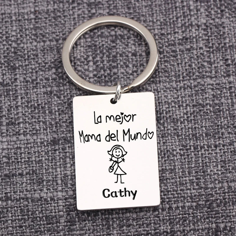 Best Mom Ever Keychain Personalized Mother's Gift Name Keyring