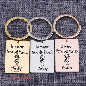 Best Mom Ever Keychain Personalized Mother's Gift Name Keyring