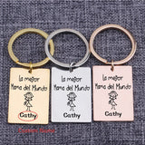 Best Mom Ever Keychain Personalized Mother's Gift Name Keyring