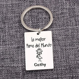 Best Mom Ever Keychain Personalized Mother's Gift Name Keyring