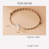 Lucky 999 Silver Rope Bracelets Colorful Thread String Women Girl