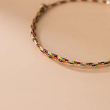 Lucky 999 Silver Rope Bracelets Colorful Thread String Women Girl