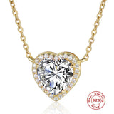 LaVixMia 316 Solid 925 Sterling Silver Heart Cut Pendant Necklace