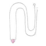 LaVixMia 316 Solid 925 Sterling Silver Heart Cut Pendant Necklace