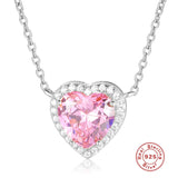 LaVixMia 316 Solid 925 Sterling Silver Heart Cut Pendant Necklace