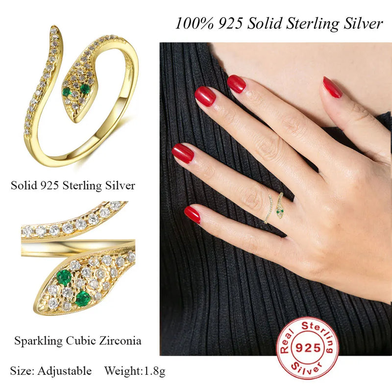 LaVixMia 316 Sterling Silver 18k Zircon Ring for Women