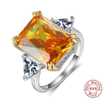 LaVixMia 316 Solid 925 Sterling Silver Zircon Ring Women Girl CZ Wedding Rings