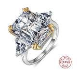 LaVixMia 316 Solid 925 Sterling Silver Zircon Ring Women Girl CZ Wedding Rings