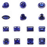 Lab Created Sapphire Synthetic Corundum Cut-Cornered Square Faceted Gemstone Lot