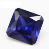 Lab Created Sapphire Synthetic Corundum Cut-Cornered Square Faceted Gemstone Lot
